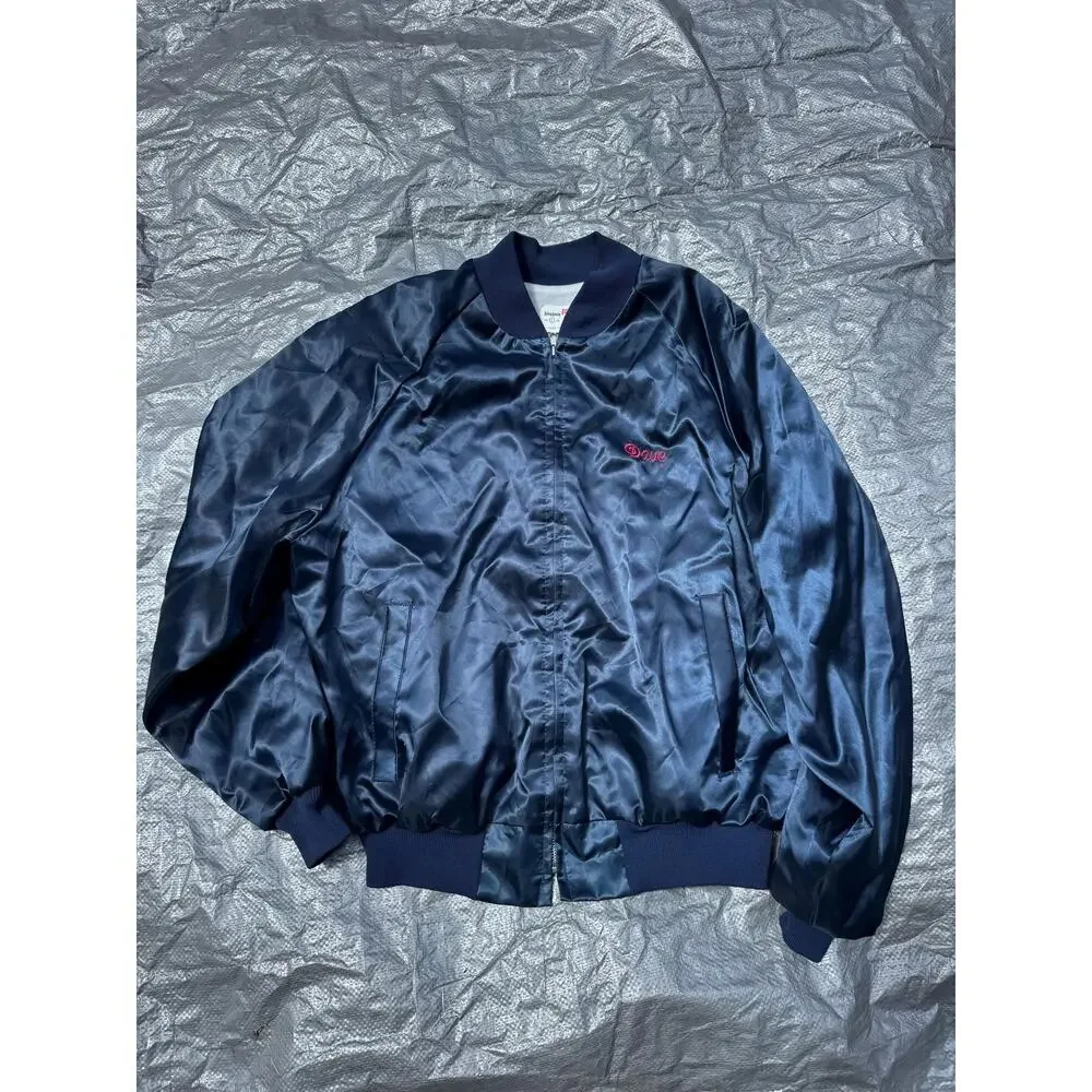 Vintage Hannaford Truckers Bomber Jacket Varsity Size Large 80s 90s